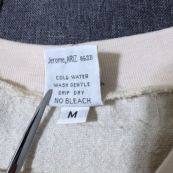 Vintage Alfredo's Wife Women Top Medium Cream Native American Southwest Handmade - Picture 5 of 5